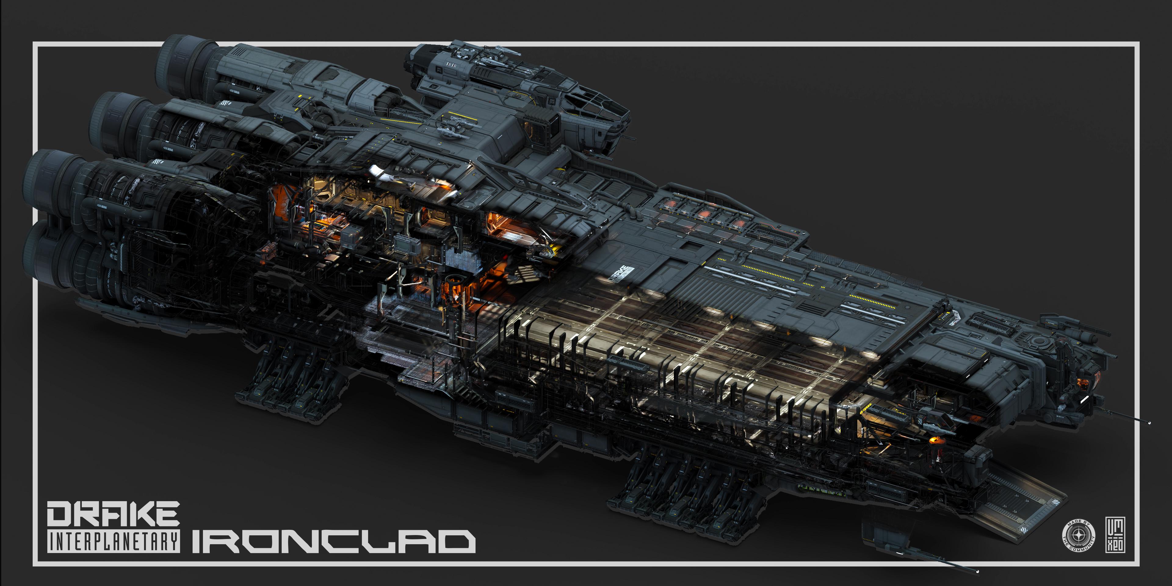 Drake Ironclad - Ortho cutaway