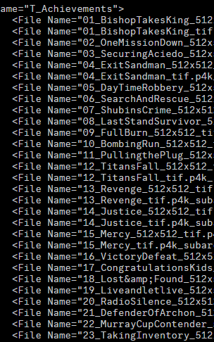 Capture of datamining comparing the leaked Steam list to Squadron 42's mission structure