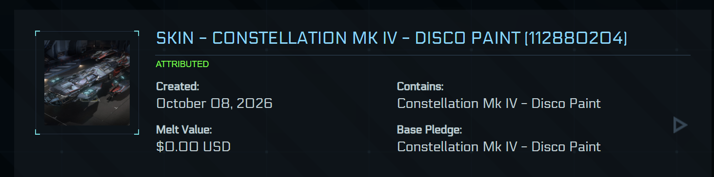 Constellation Mk IV Disco paint