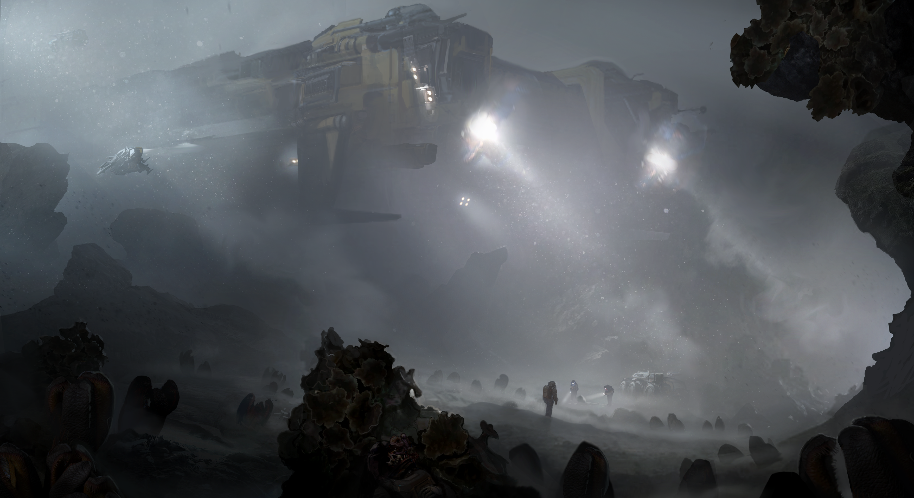 Fan-art of mushroom picking in Star Citizen