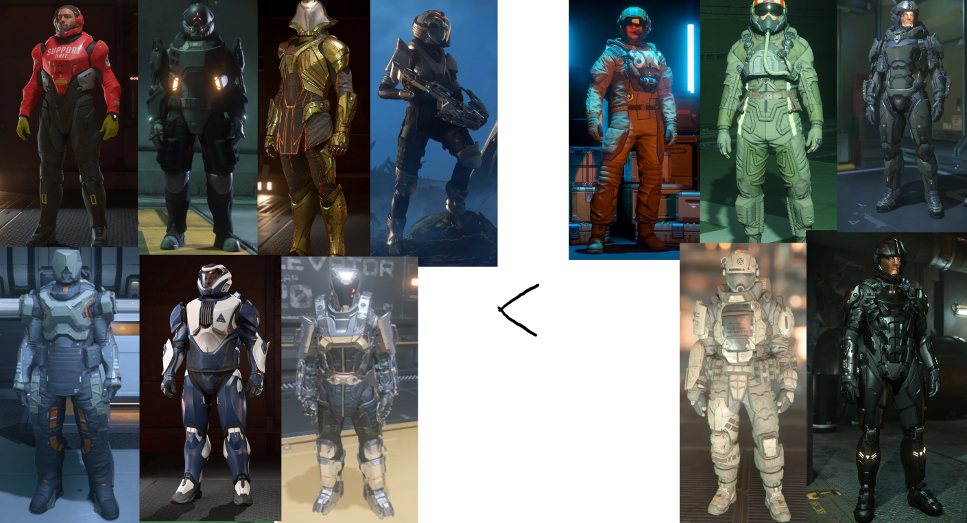 Comparison of armor deemed too "puffy" by a player