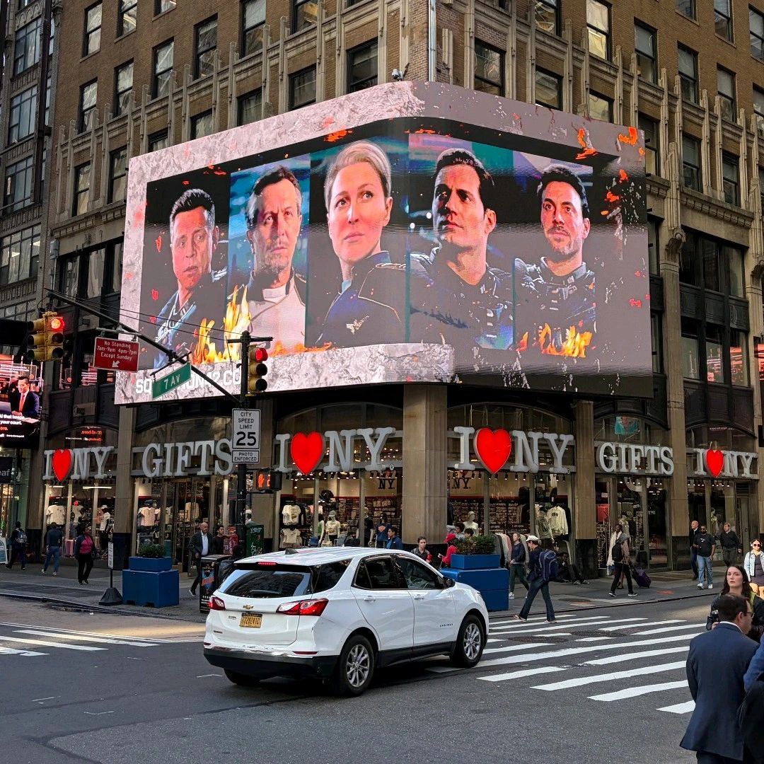 Squadron 42 advertisement at Times Square